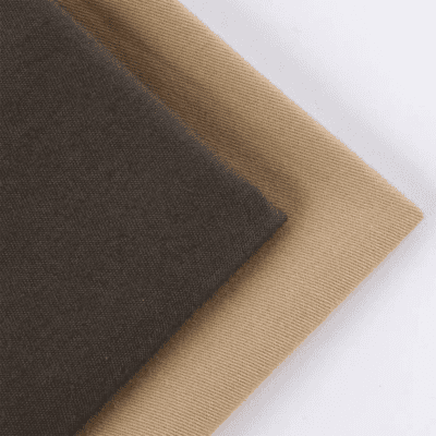 Premium 40x21 High-Density Cotton Stretch Twill | 225GSM Brushed Cotton Fabric | Soft-Touch Peached Finish Textile with Spandex