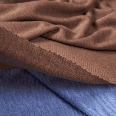 GRS Style Regenerated Lyocell & Merino Wool Blend | 150GSM Sustainable Interlock Knit | Eco-Conscious 40S Breathable Ribbed Textile