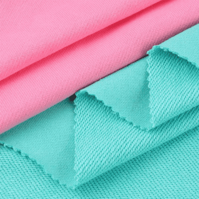 Premium 320GSM Peach-Skin French Terry Knit Fabric | 185cm Cotton Poly Blend Loopback Textile