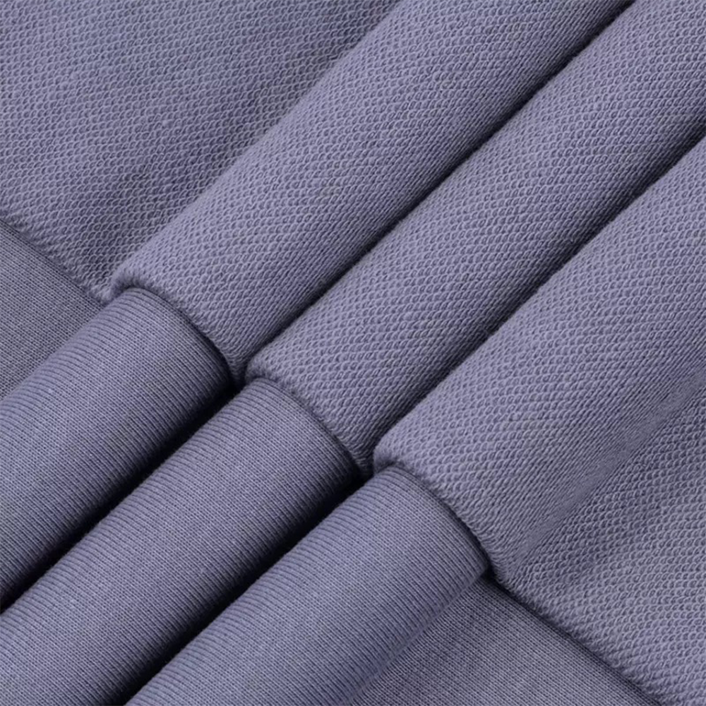 Premium 250GSM 32s Siro Cotton French Terry Fabric | 185cm Singed Cotton-Poly Blend Knit Textile
